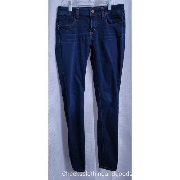 American Eagle Jegging Dark Wash Super Stretch Jeans Women's size 2 Regular - Picture 1 of 4